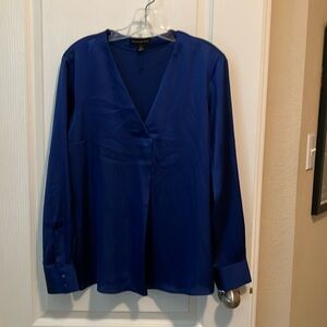 Banana Republic Blue Buttoned Long Sleeve Blouse